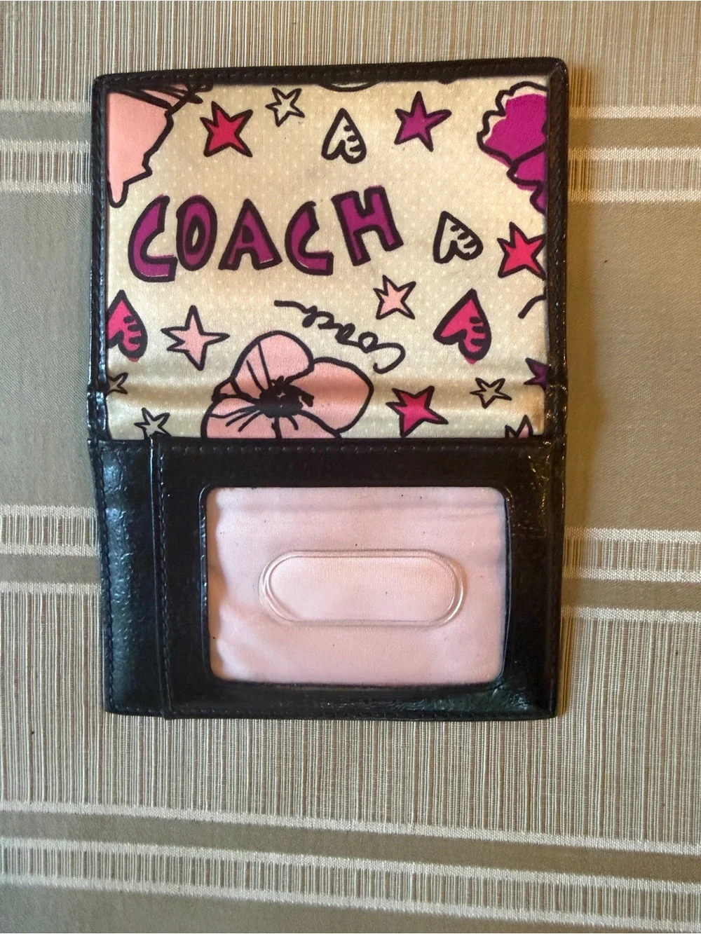 COACH Pink & Purple Graphic Card Case